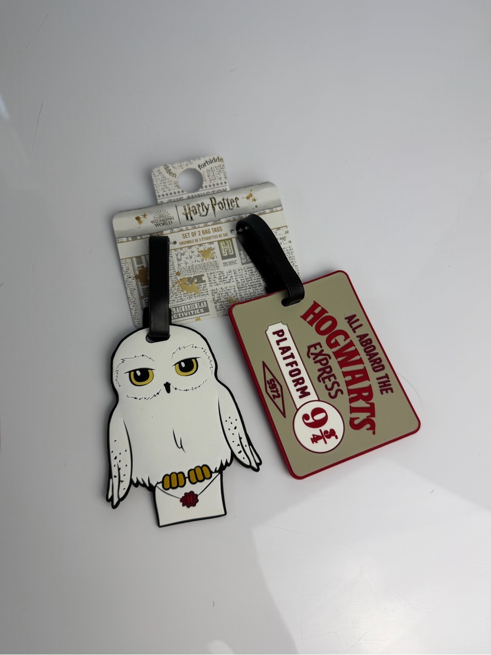 Harry Potter Luggage Tags Set of 2 | Hedwig & Hogwarts Express Platform 9¾